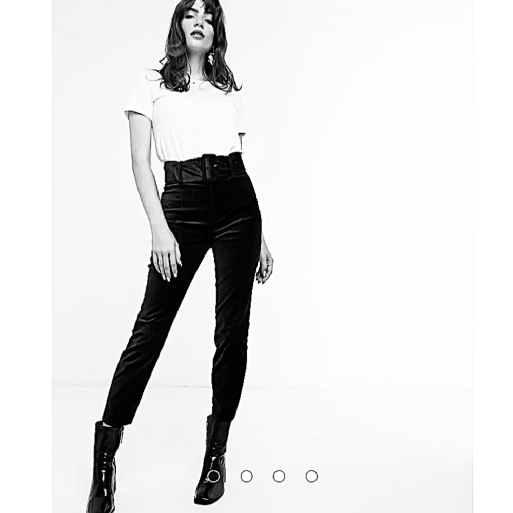 & Other Stories Belted Velvet Trousers / Leggings Ultra High Rise NWT